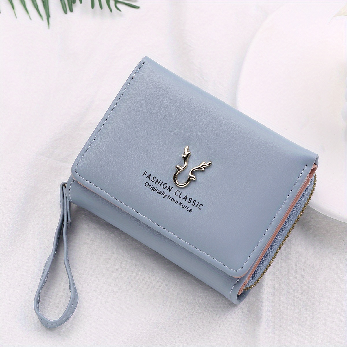 stylish trifold coin purse versatile credit card holder womens casual coin purse details 5