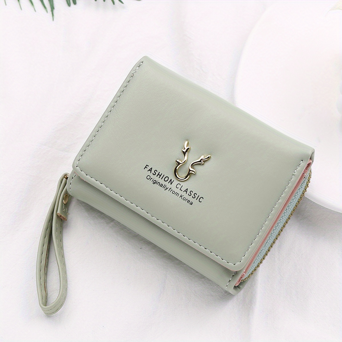 stylish trifold coin purse versatile credit card holder womens casual coin purse details 6