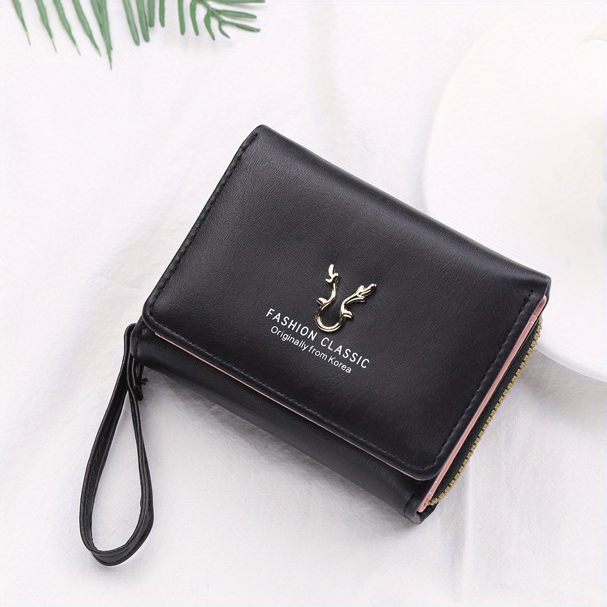 stylish trifold coin purse versatile credit card holder womens casual coin purse details 9