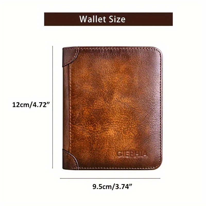 handmade leather wallet genuine leather rfid wallets vintage thin short multi function id credit card holder money bag give gifts on valentines day details 4