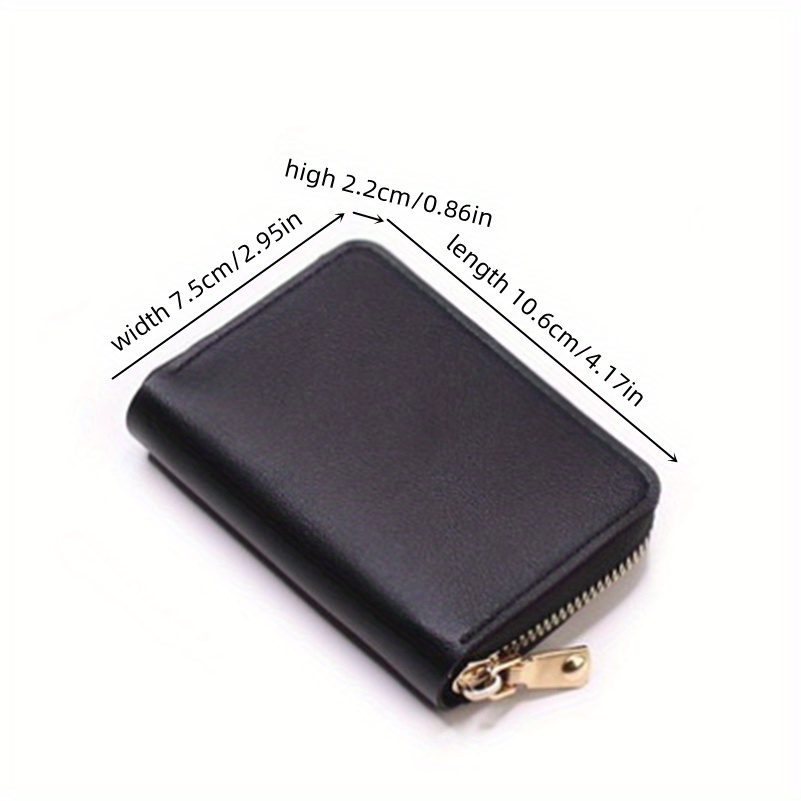 womens minimalist wallet zipper around coin purse portable short clutch purse details 1