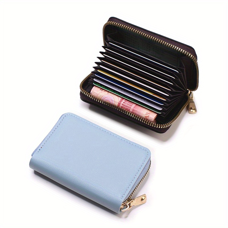 womens minimalist wallet zipper around coin purse portable short clutch purse details 3