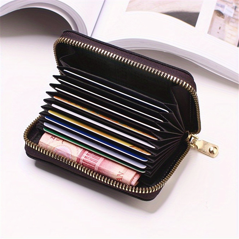 womens minimalist wallet zipper around coin purse portable short clutch purse details 9