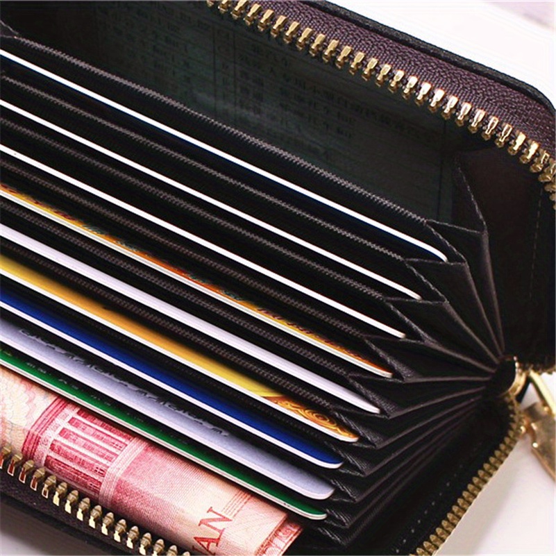 womens minimalist wallet zipper around coin purse portable short clutch purse details 10