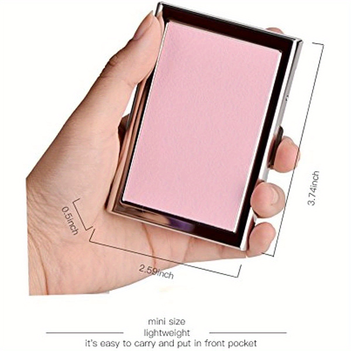 rfid credit card holder, rfid credit card holder metal credit card case portable simple minimalist clutch bag details 4