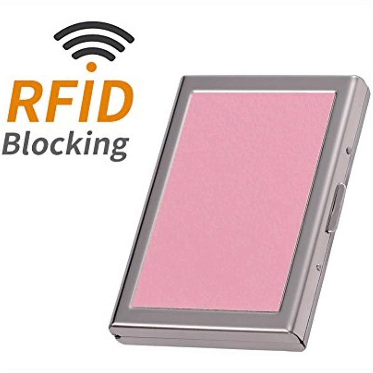 rfid credit card holder, rfid credit card holder metal credit card case portable simple minimalist clutch bag details 7