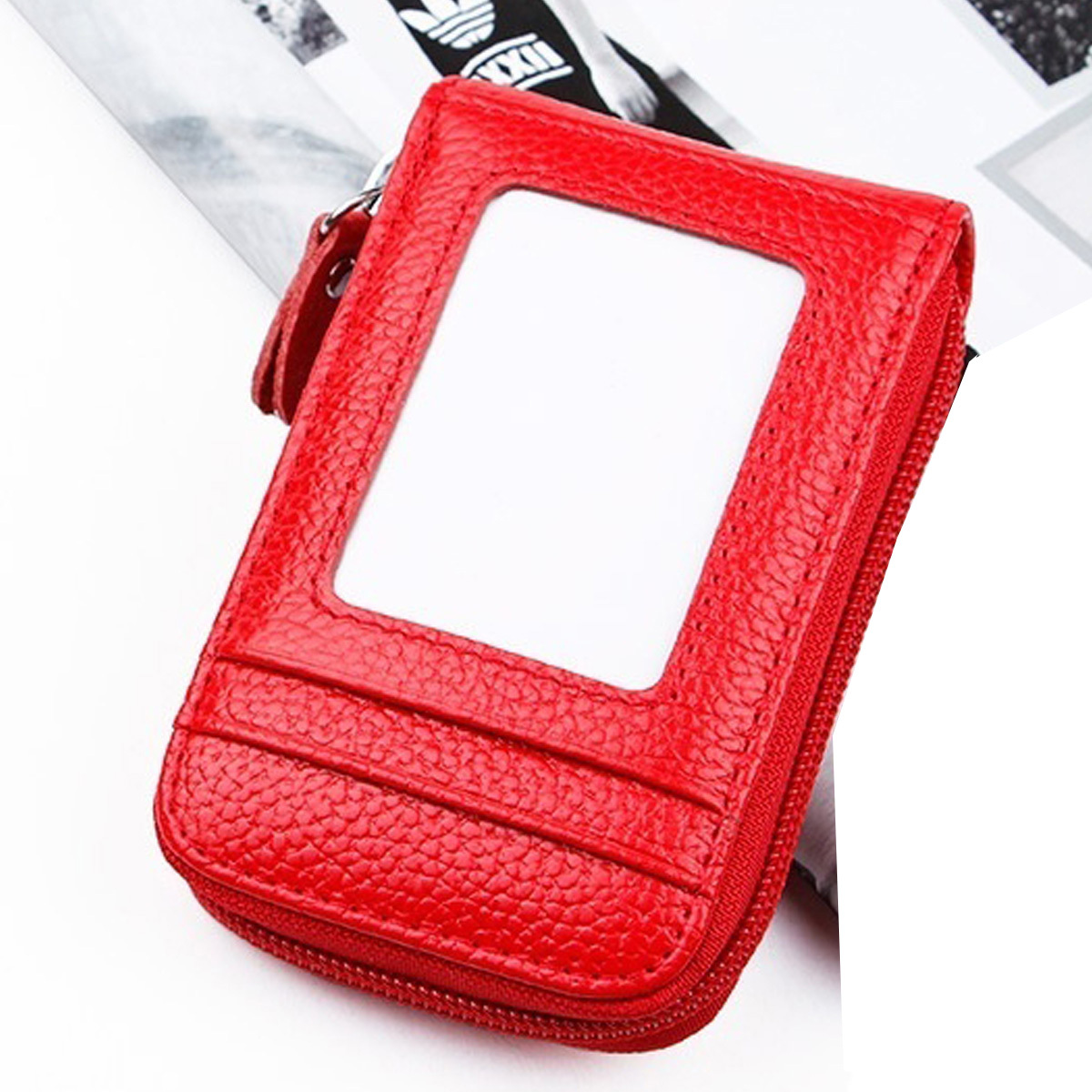 womens credit card wallet multi card case wallet with id window zipper card cases holder for women details 8