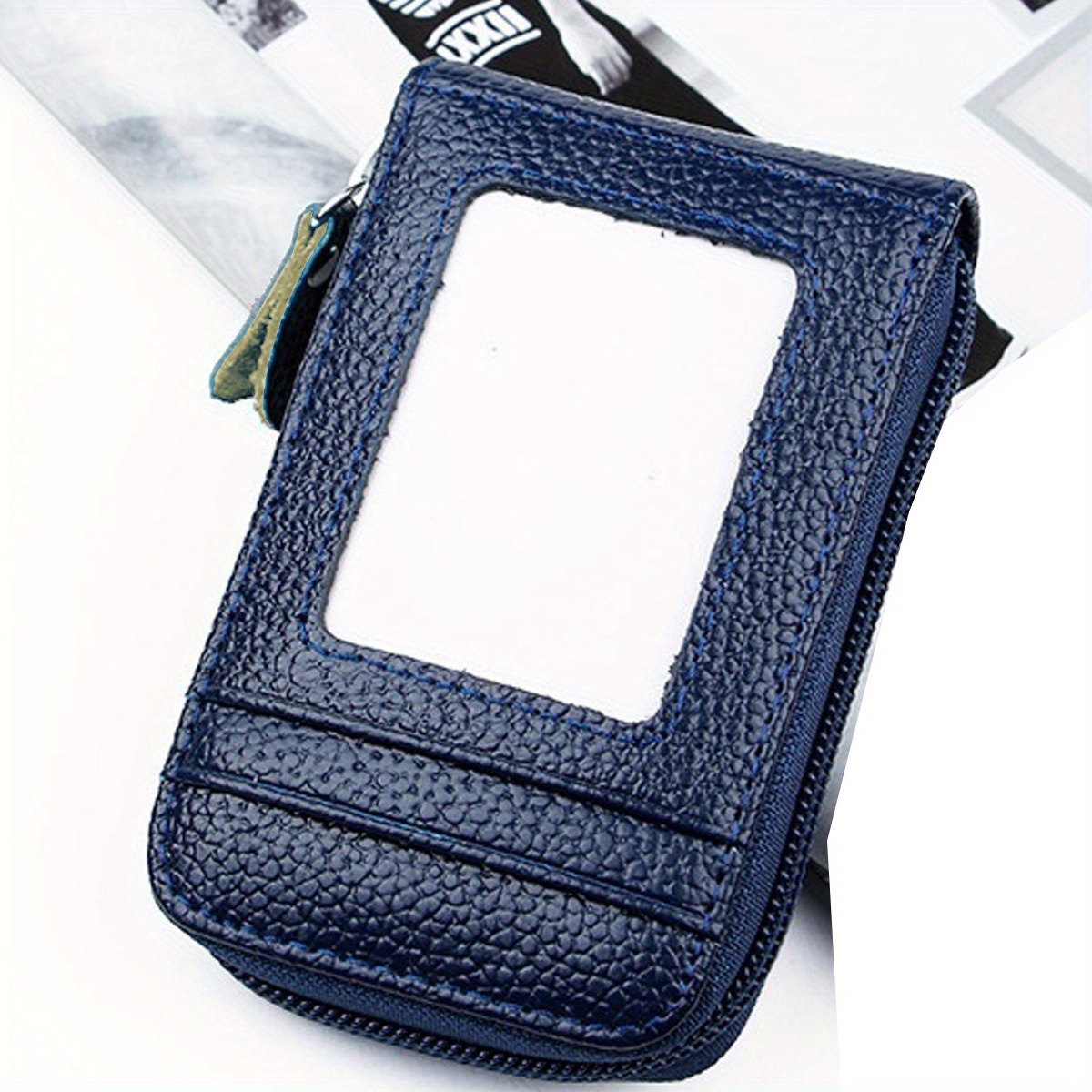 womens credit card wallet multi card case wallet with id window zipper card cases holder for women details 13