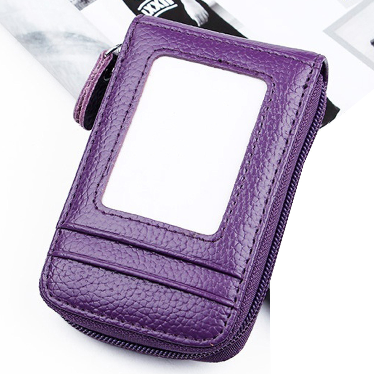 womens credit card wallet multi card case wallet with id window zipper card cases holder for women details 14