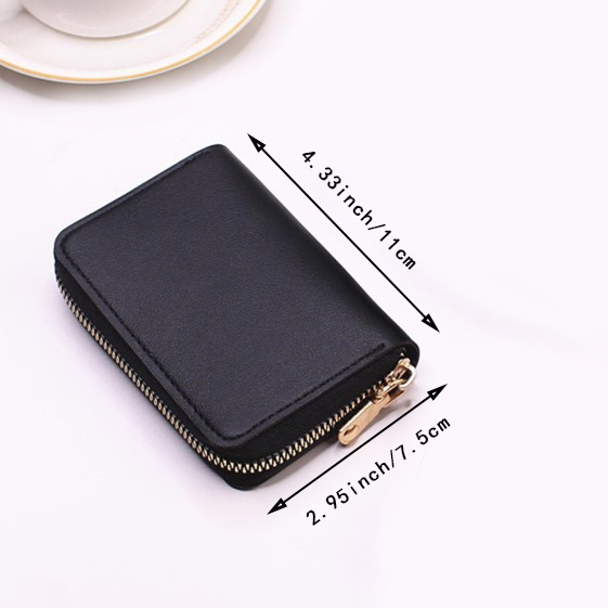 business card holder wallet women black pink blue red bank id card holder 20 bits card wallet case details 1