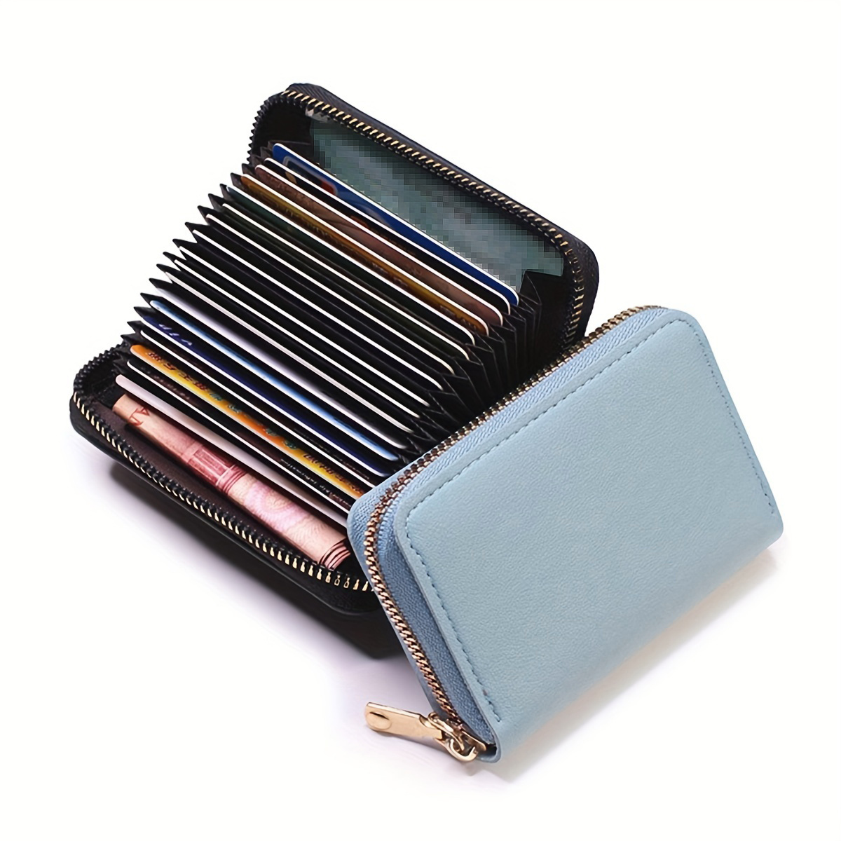 business card holder wallet women black pink blue red bank id card holder 20 bits card wallet case details 6