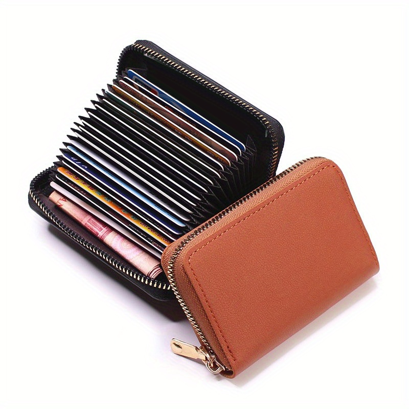 business card holder wallet women black pink blue red bank id card holder 20 bits card wallet case details 8