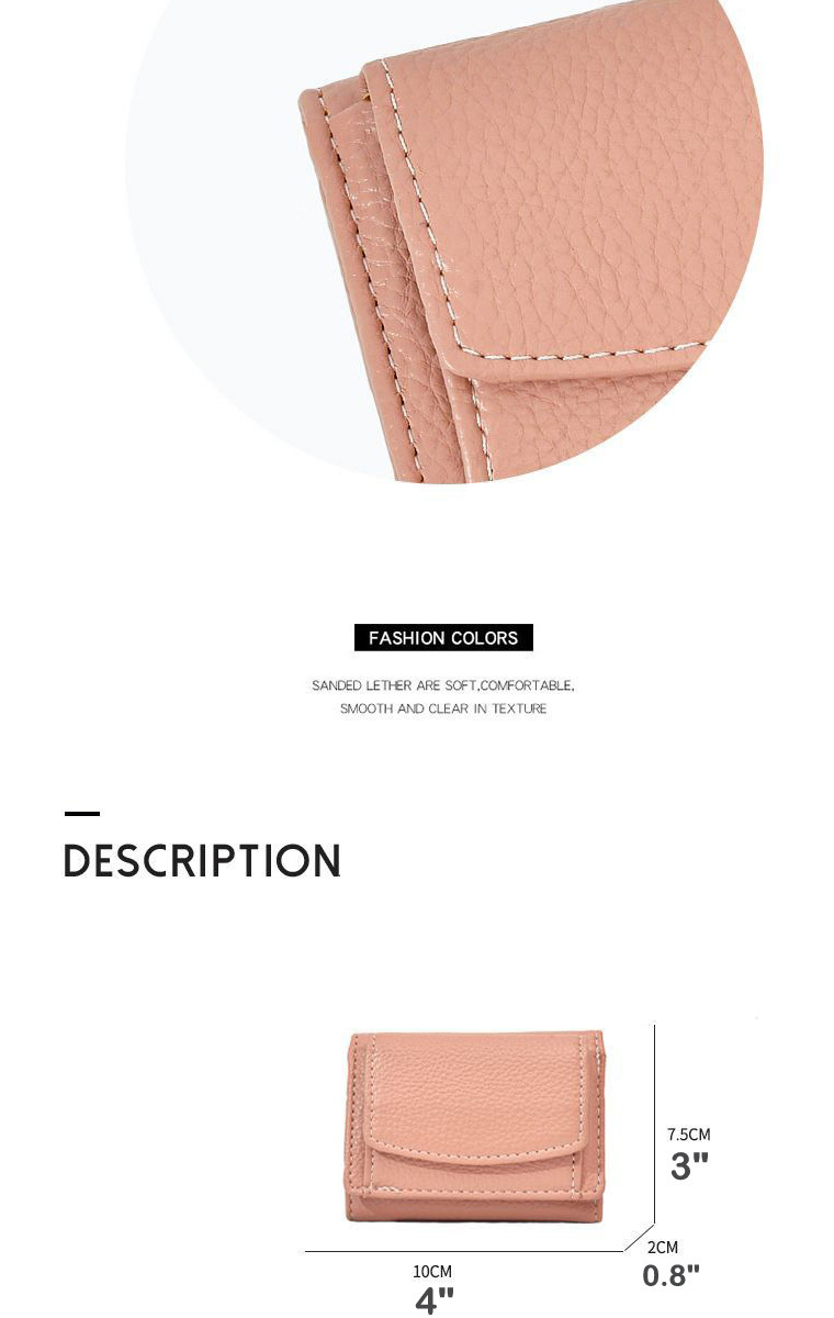 womens mini wallet faux leather snap button coin purse solid coin pockets for everyday details 4